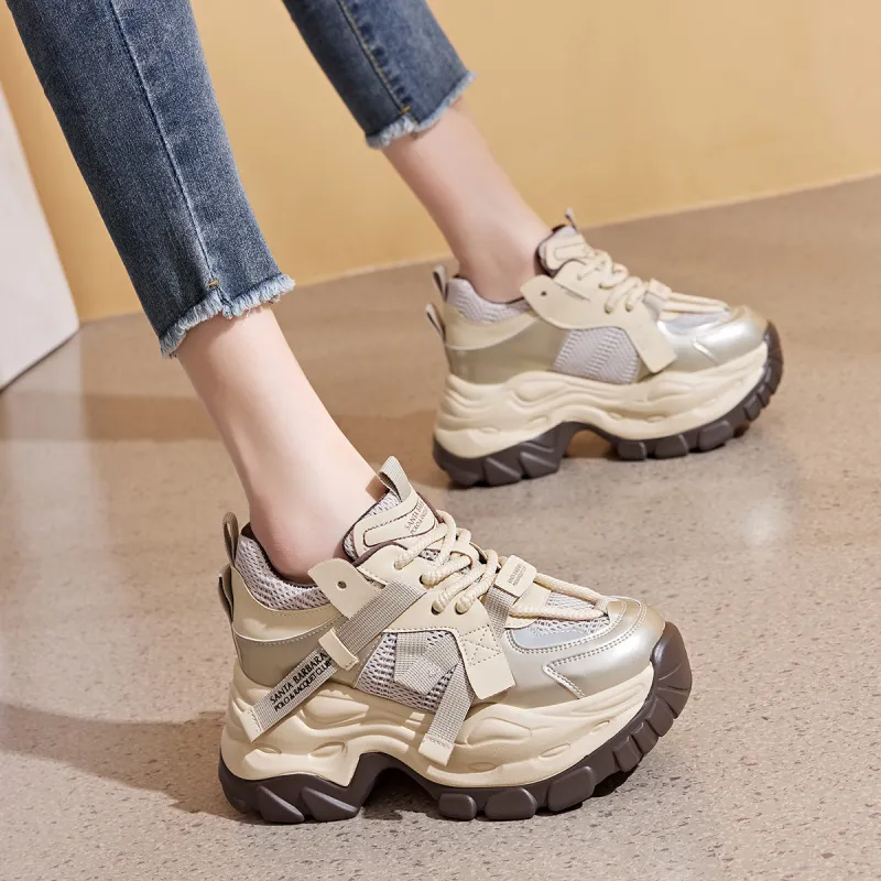 SANTA BARBARA POLO & RACQUET CLUB Breathable Low-Top Chunky Sneakers Women's-20