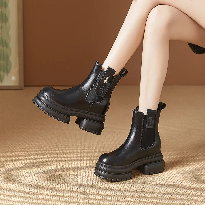 SANTA BARBARA POLO & RACQUET CLUB Short Chelsea Boots Women's Black-3