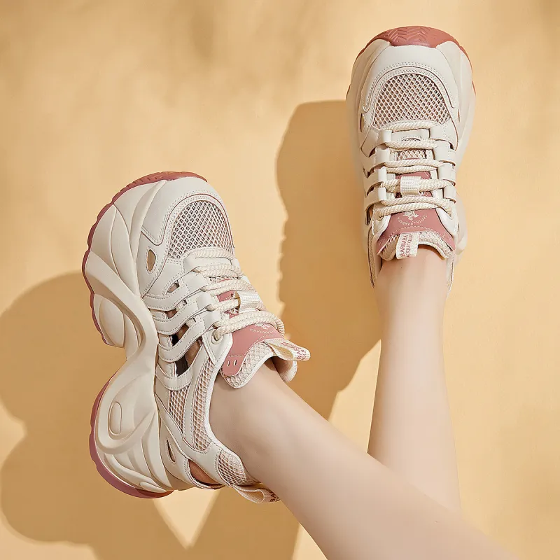 SANTA BARBARA POLO & RACQUET CLUB Cushioning Height Increasing Low-Top Chunky Sneakers Women's-23