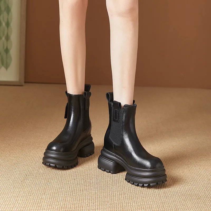 SANTA BARBARA POLO & RACQUET CLUB Short Chelsea Boots Women's Black-6