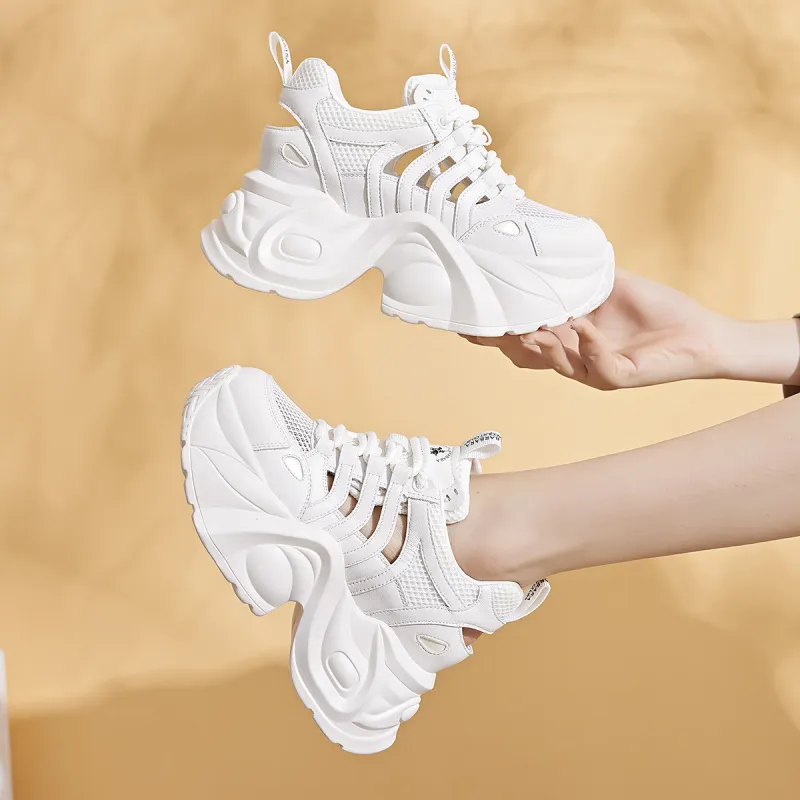 SANTA BARBARA POLO & RACQUET CLUB Cushioning Height Increasing Low-Top Chunky Sneakers Women's-7