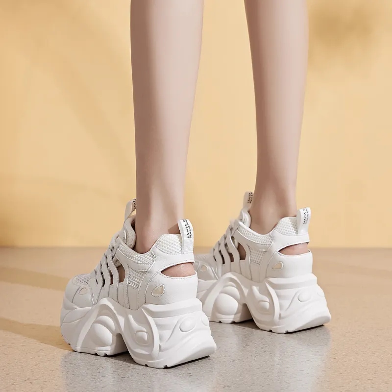 SANTA BARBARA POLO & RACQUET CLUB Cushioning Height Increasing Low-Top Chunky Sneakers Women's-9
