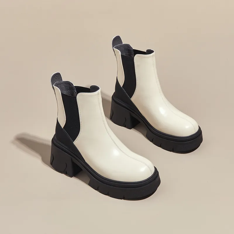 SANTA BARBARA POLO & RACQUET CLUB Short Chelsea Boots Women's Beige-7