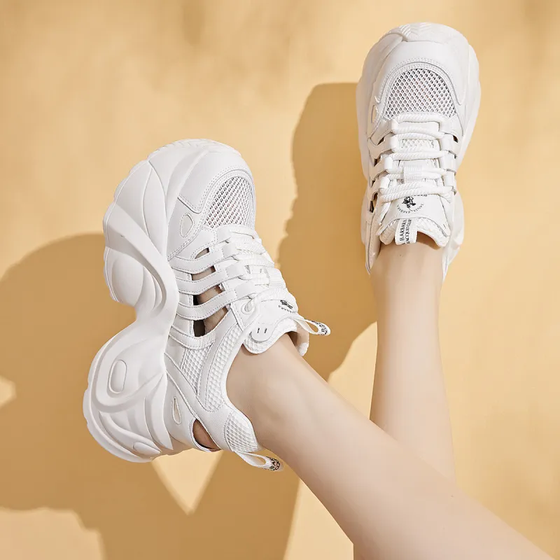 SANTA BARBARA POLO & RACQUET CLUB Cushioning Height Increasing Low-Top Chunky Sneakers Women's-11