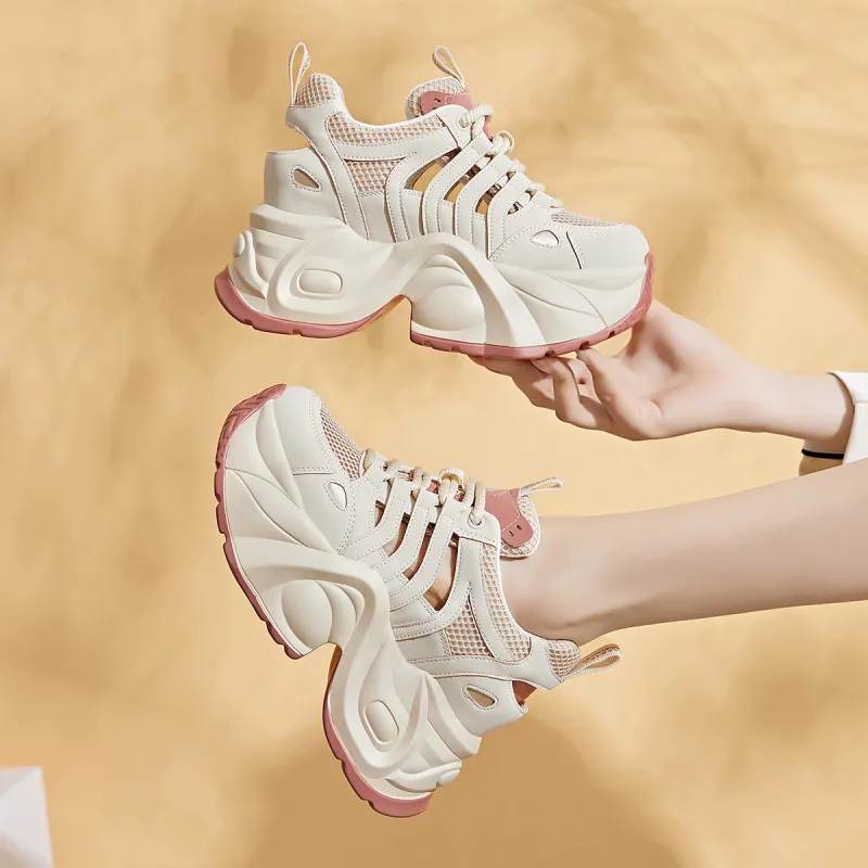 SANTA BARBARA POLO & RACQUET CLUB Cushioning Height Increasing Low-Top Chunky Sneakers Women's-19