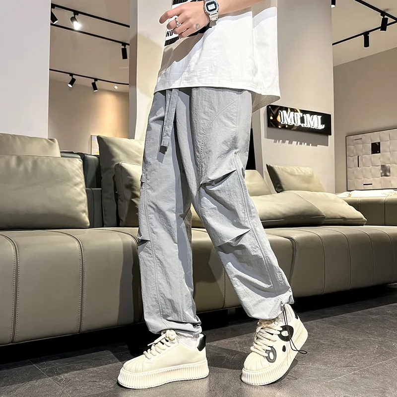 EGOU Solid Color Basic Cargo Pants Unisex-21