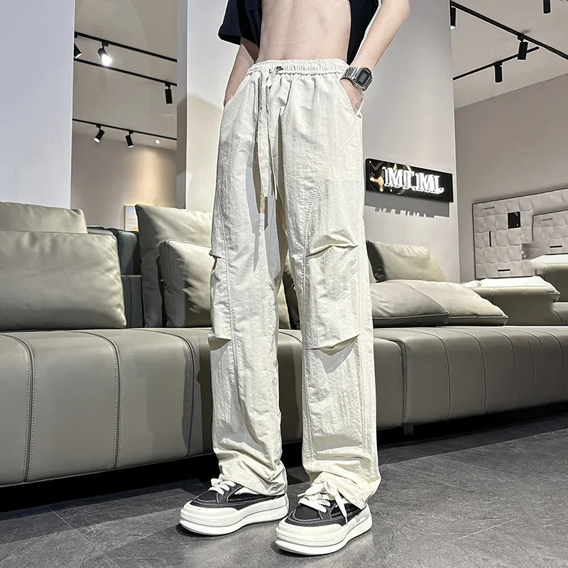 EGOU Solid Color Basic Cargo Pants Unisex-13