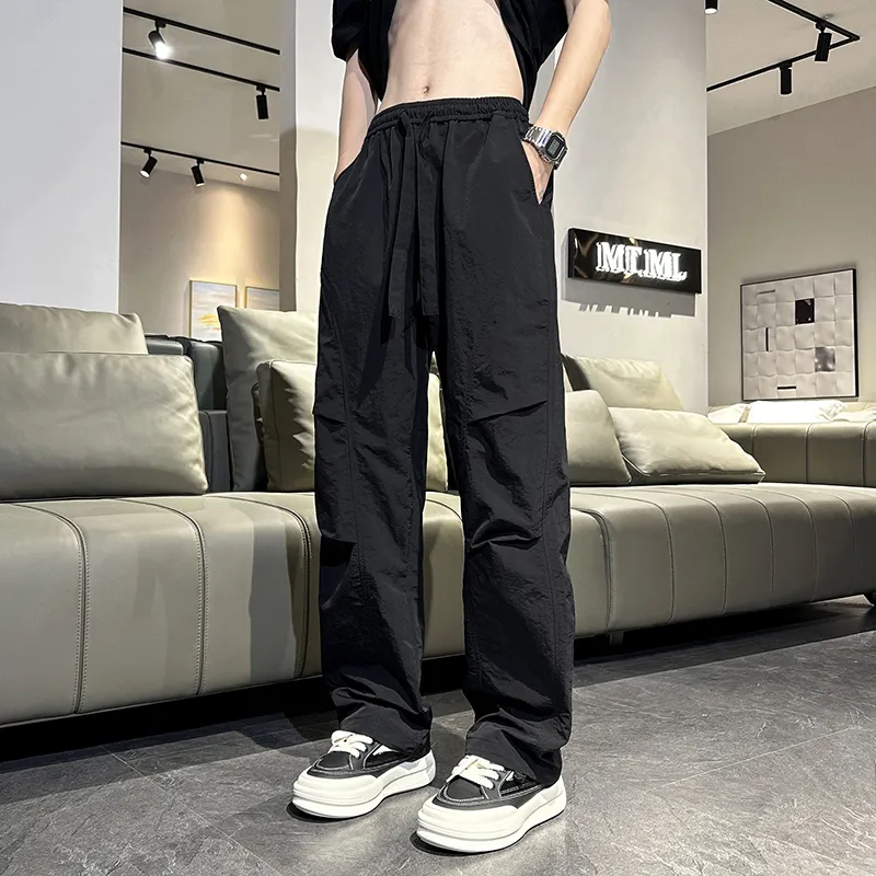 EGOU Solid Color Basic Cargo Pants Unisex-4