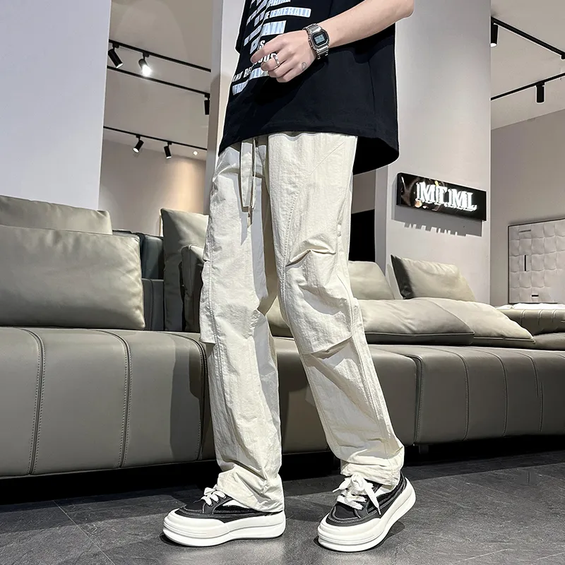 EGOU Solid Color Basic Cargo Pants Unisex-11