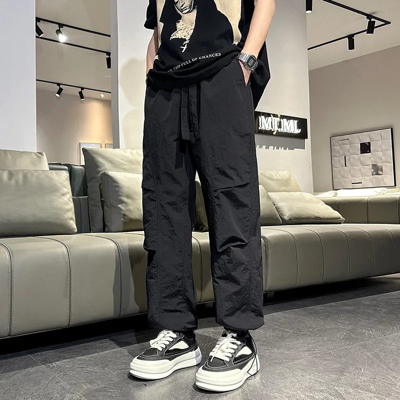 EGOU Solid Color Basic Cargo Pants Unisex-6
