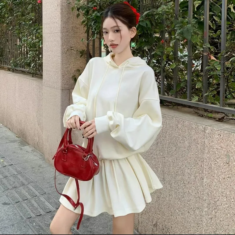 AFGGD Long Sleeved Dresses Women's White-4