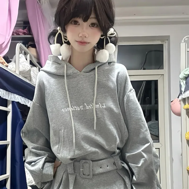 AFGGD Long Sleeved Dress Women's Gray-5