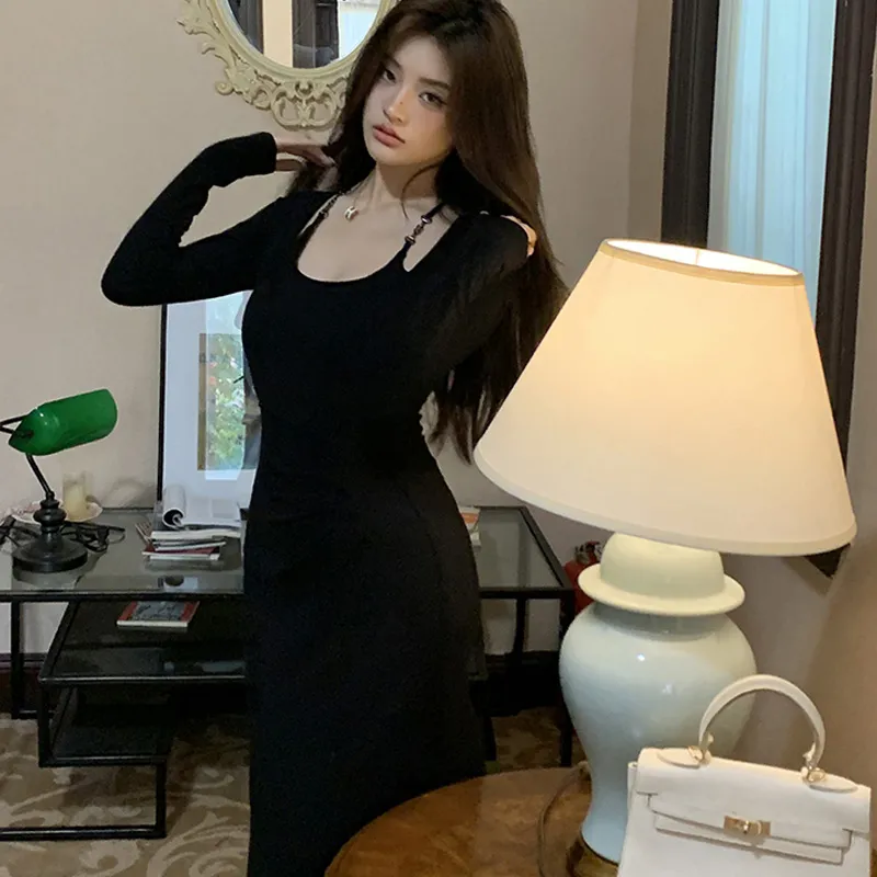 AFGGD Long-Sleeved Dresses Women's-2