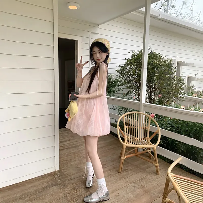 AFGGD Slip Dresses Women's Pink-2