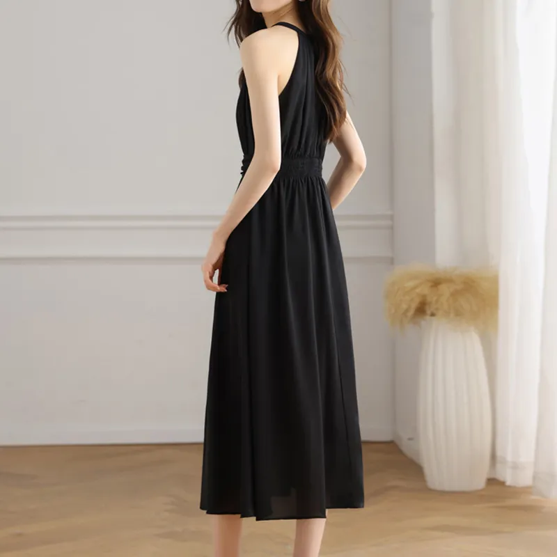 AFGGD Sleeveless Dress Women's Black-5