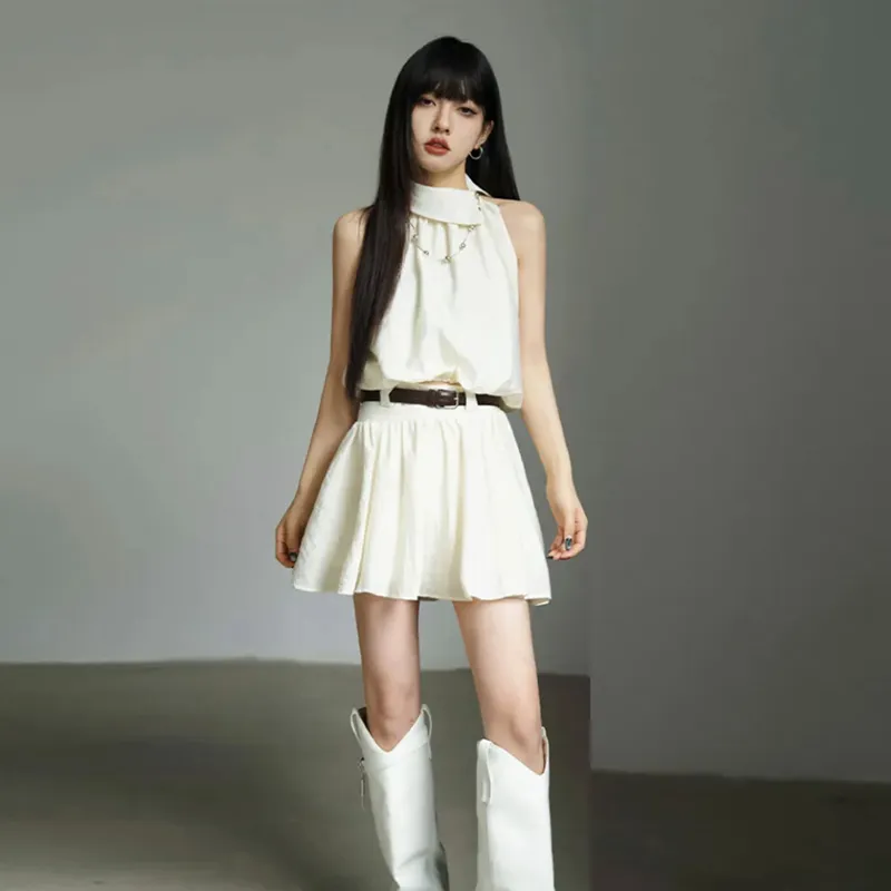 AFGGD Sleeveless Dresses Women's-3
