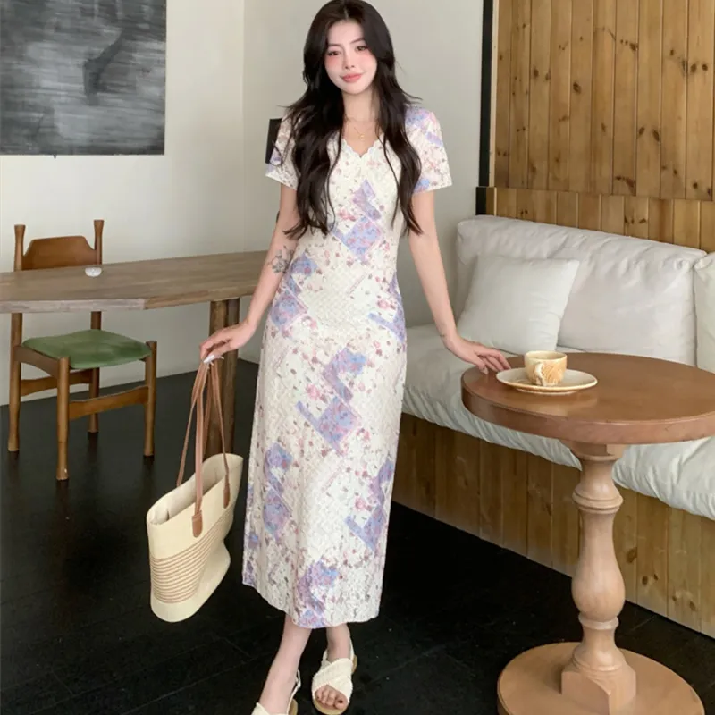AFGGD Short Sleeved Dress Women's-4
