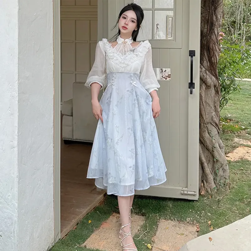 AFGGD Long Sleeved Dresses Women's Image Color-2