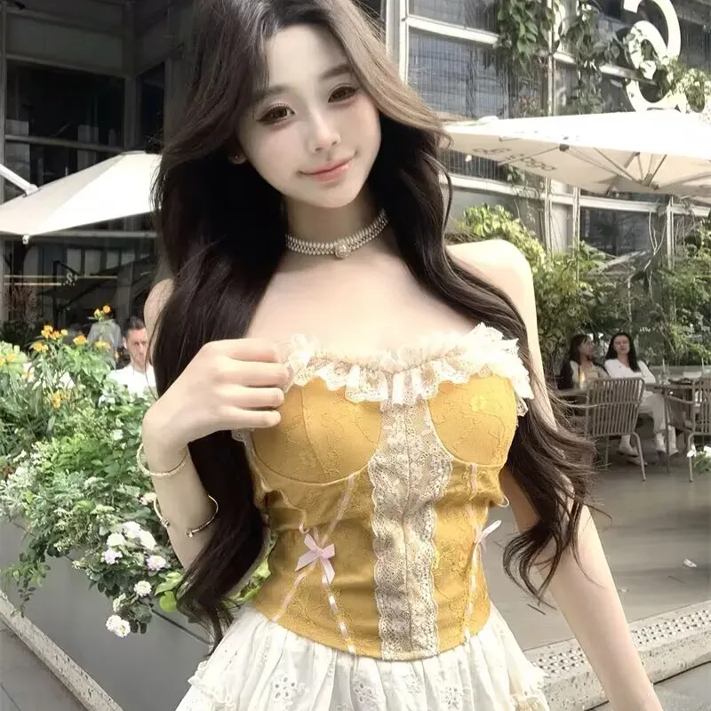 AFGGD Sleeveless Dress Women's Yellow-5