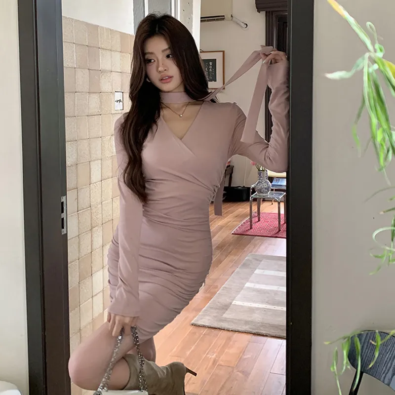 AFGGD Long-Sleeved Dresses Women's-2