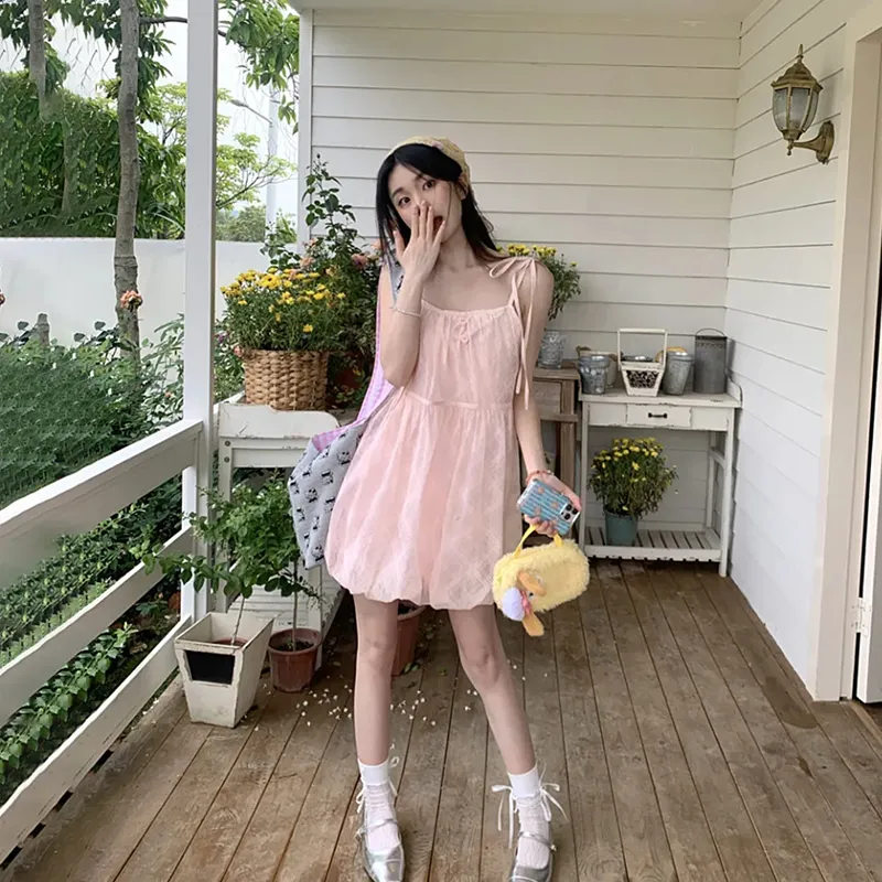 AFGGD Slip Dresses Women's Pink-4