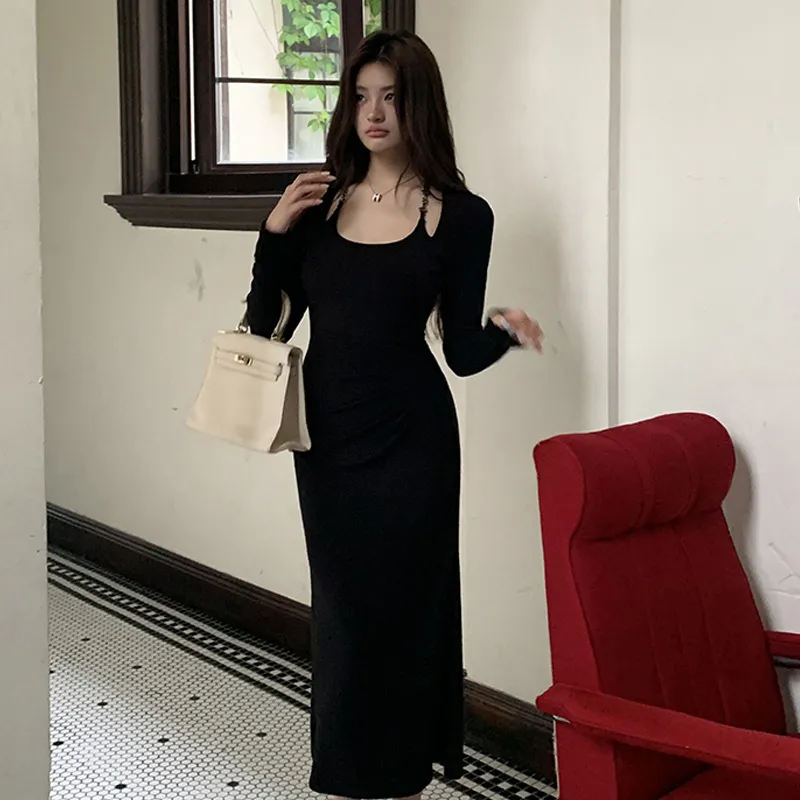 AFGGD Long-Sleeved Dresses Women's-1