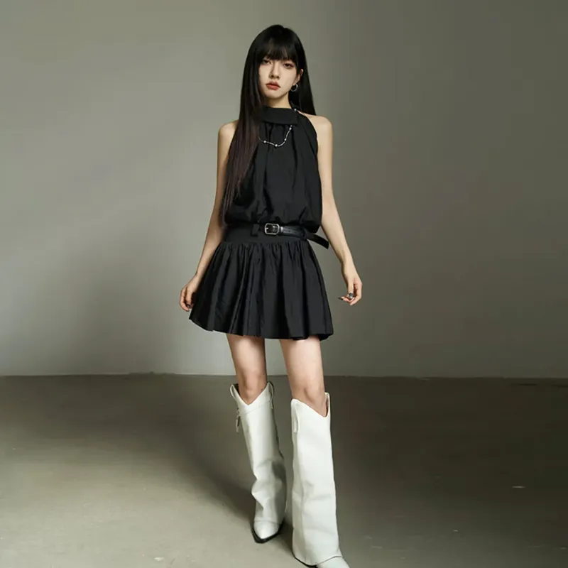 AFGGD Sleeveless Dresses Women's-7