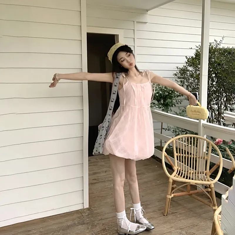 AFGGD Slip Dresses Women's Pink-3