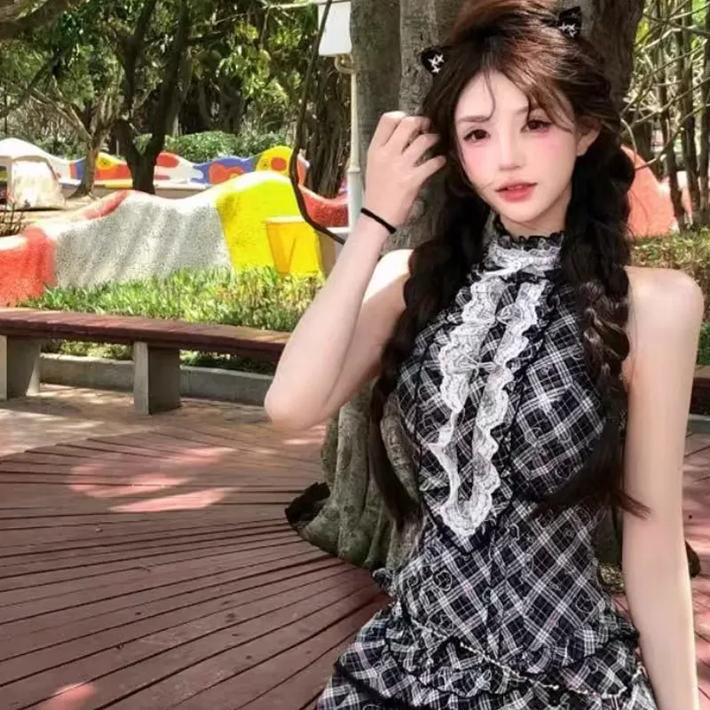 AFGGD Two Piece Skirt Sets Women's Image Color Top+Skirt Clothing Sets-2