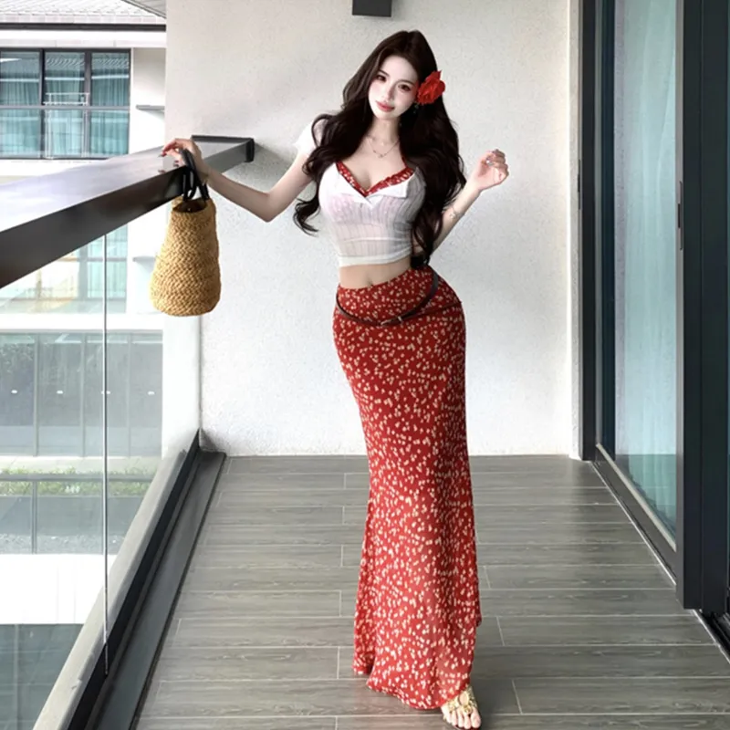 AFGGD Two Piece Skirt Sets Women's-5