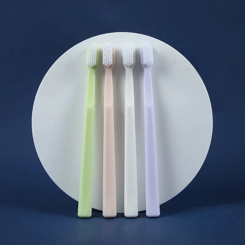 CHENYISHENG Minimalist Style Japanese Soft Bristle Toothbrush 4-Pack For Adults Matte Controller Soft Bristles-8