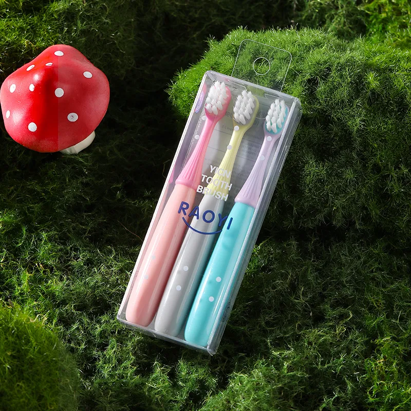 CHENYISHENG Kids Small Mushroom Soft Bristle Toothbrush Set Of 3 For 2 5 Years Old Babies With Soft Hair-2