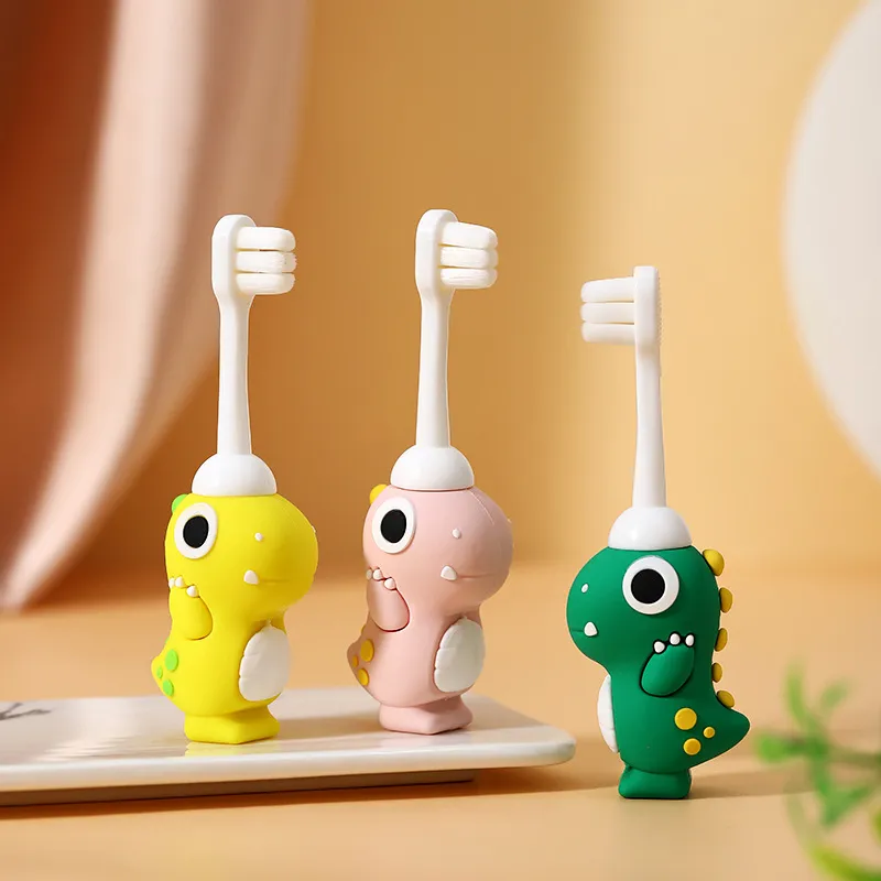 CHENYISHENG Cartoon Dinosaur Thousand-Fiber Toothbrush Soft Bristles Baby Toothbrush-5