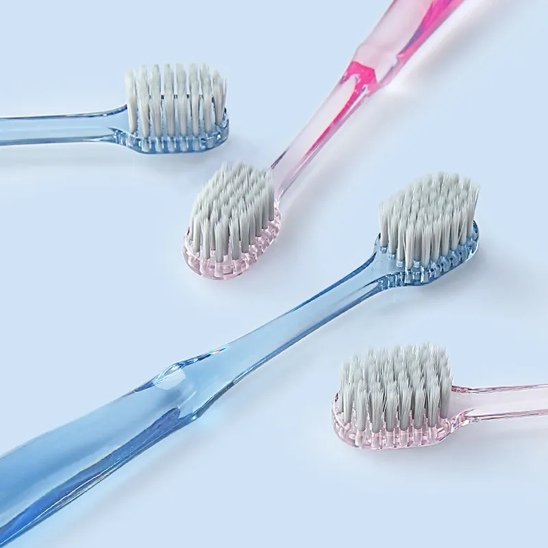 CHENYISHENG Silver Ion Antibacterial Couple 2-Piece Set Crystal Handle Adults Wide Head Soft Bristle Toothbrush-7