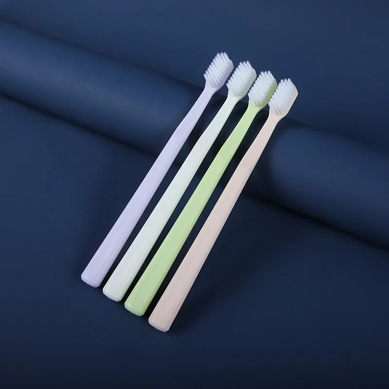 CHENYISHENG Minimalist Style Japanese Soft Bristle Toothbrush 4-Pack For Adults Matte Controller Soft Bristles-2
