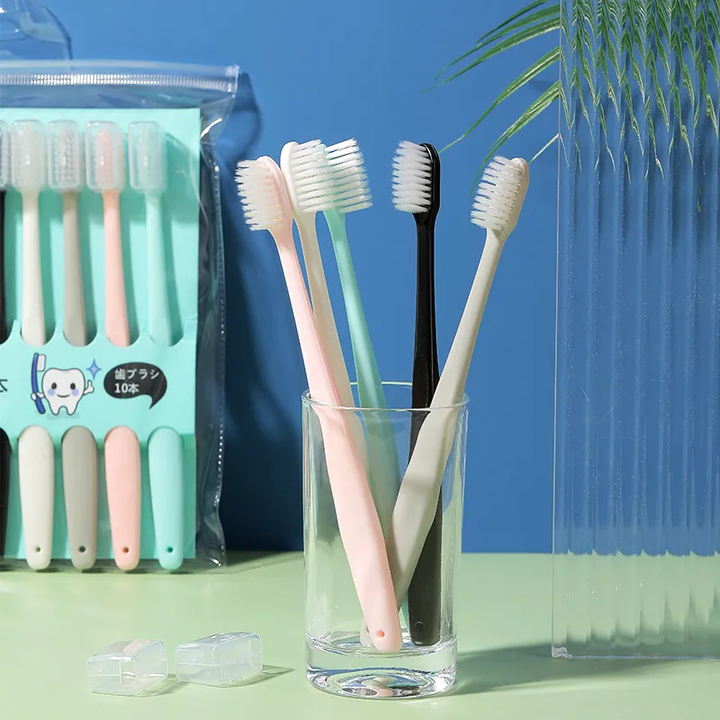 CHENYISHENG Marcado Toothbrushes 10-Pack Adults Ice Cream Soft Bristle Toothbrush-3