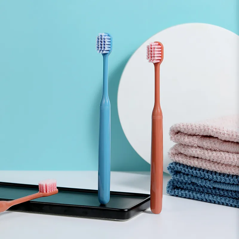 CHENYISHENG Adults Wide Head Spiral Bristle Candy Color Family Pack Couple Soft Bristle Toothbrush-3