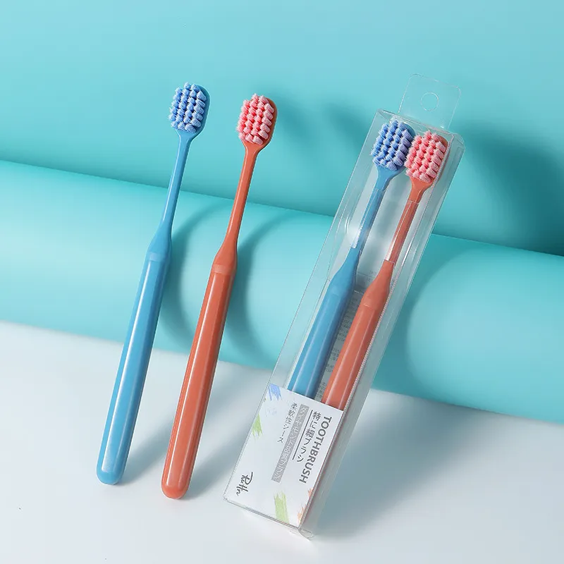 CHENYISHENG Adults Wide Head Spiral Bristle Candy Color Family Pack Couple Soft Bristle Toothbrush-2