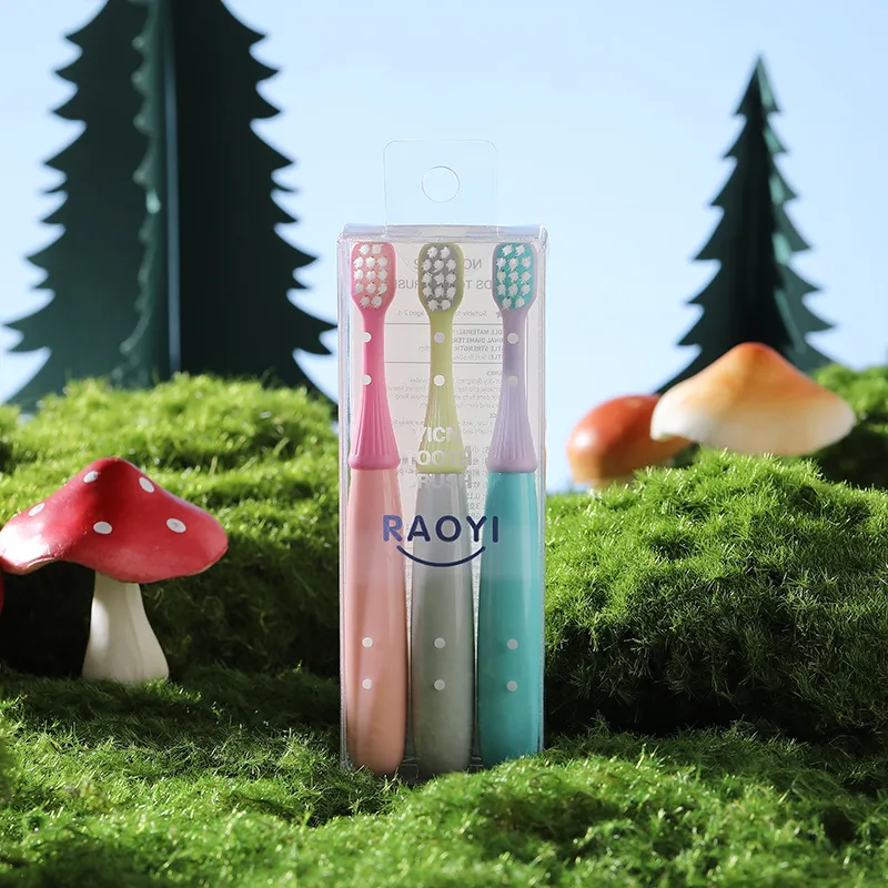 CHENYISHENG Kids Small Mushroom Soft Bristle Toothbrush Set Of 3 For 2 5 Years Old Babies With Soft Hair-3