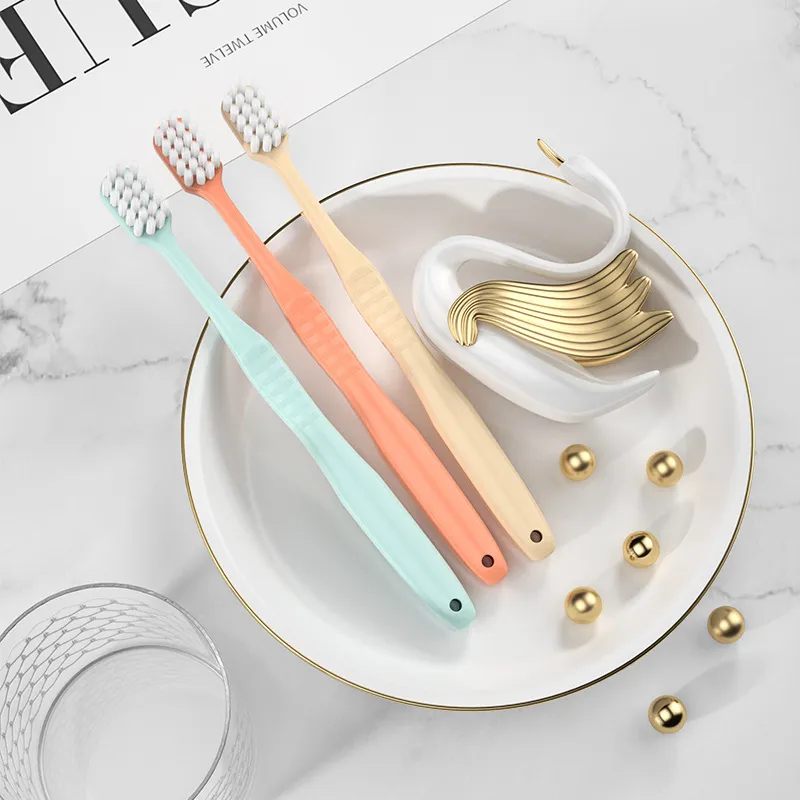 CHENYISHENG Candy Color 22 Hole Cotton Feeling Bristle Toothbrush Set Of Three Candy Color Soft Bristle Toothbrush-6