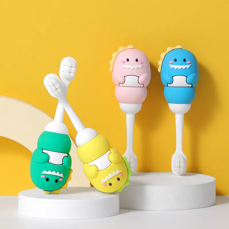 CHENYISHENG Cartoon Dinosaur 100-Bristle Toothbrush Cute Independent Packaging Soft Bristles Kids Compatibility-9
