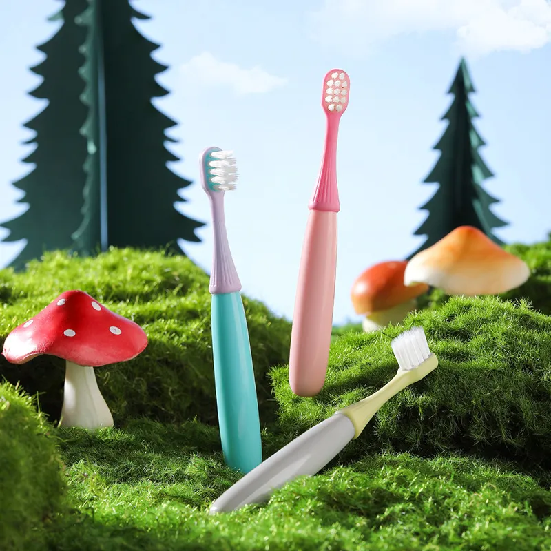 CHENYISHENG Kids Small Mushroom Soft Bristle Toothbrush Set Of 3 For 2 5 Years Old Babies With Soft Hair-4