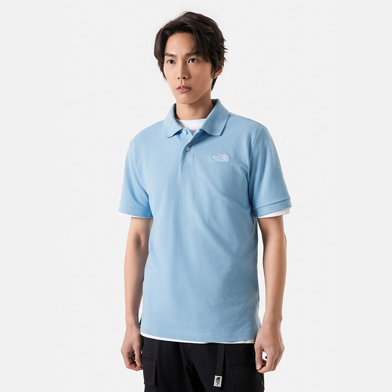 [The North Face] M’S SUNDALE S/S POLO - LIGHT_BLUE THE NORTH FACE Polo Shirts Men Light Blue - POIZON