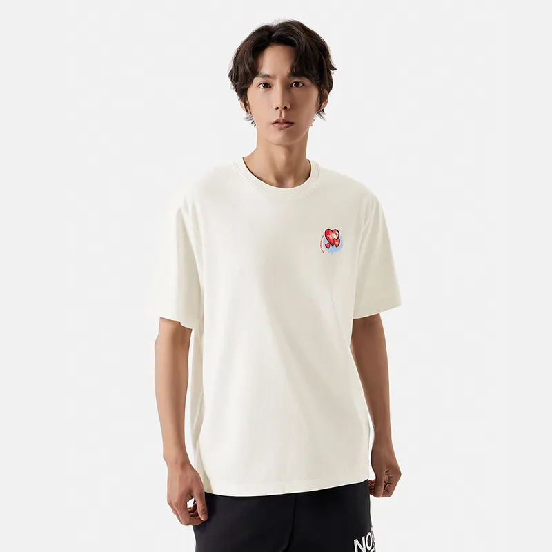 THE NORTH FACE Heart T Shirt Unisex Dune White-3