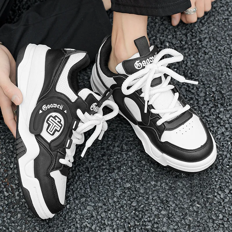Motion Armor Slip-Resistant Lightweight Height Increasing Low-Top Skateboard Shoes Men's-5