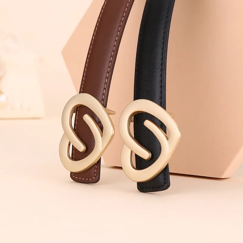 TUCANO Cow Split Leather Belts Women's Width  2.5cm-2