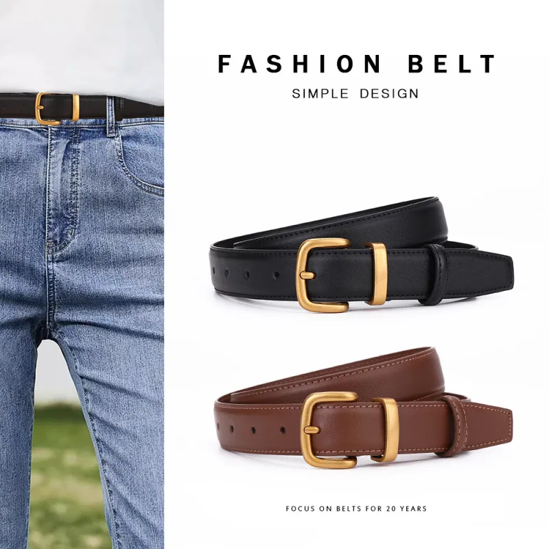 TUCANO Cow Split Leather Leather Belts Women's 2.8cm-1