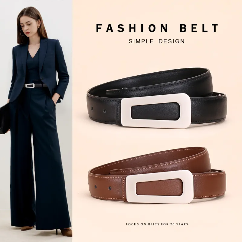 TUCANO Cow Split Leather Leather Belts Women's 2.8cm-1