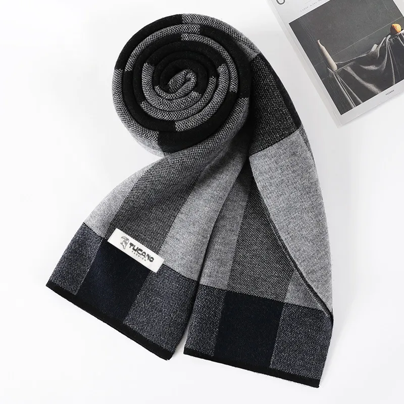 TUCANO Wool Knit Scarves Men's Black/Khaki/Light Gray/Camel-1