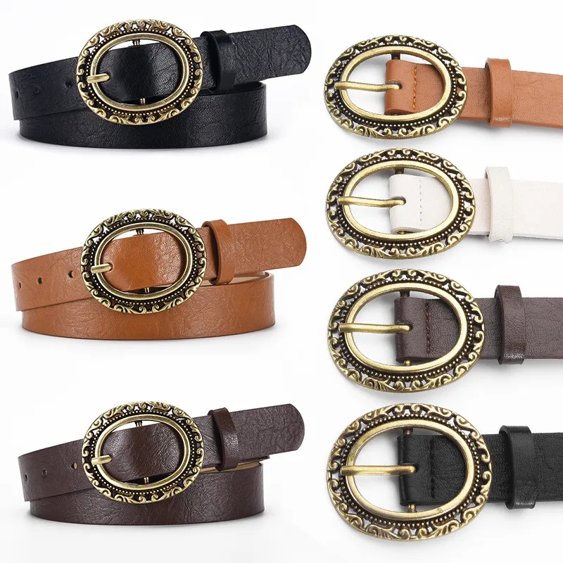 TUCANO Alloy Leather Belts Women's 2.8cm-4